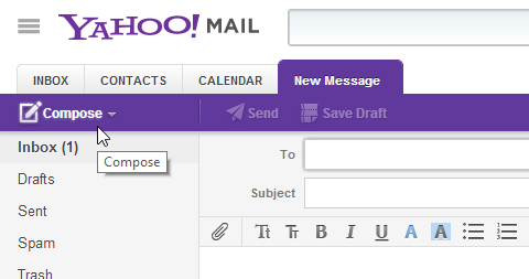 send an email using yahoo mail